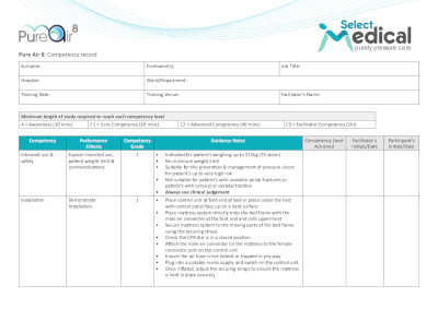 Example of a competency document